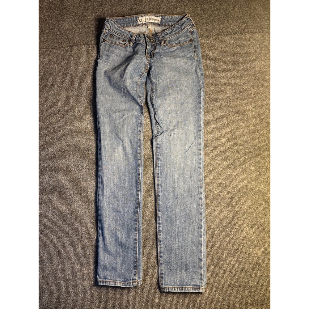 Bullhead Super Skinny Jeans Women 1S Blue Denim Stretch Low Rise 5-Pocket Design